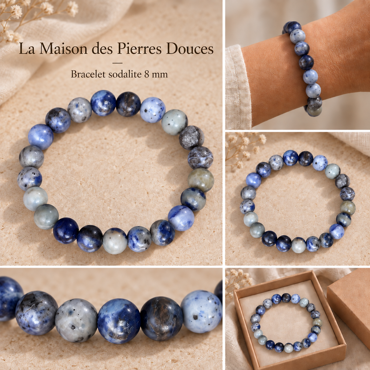 Bracelet sodalite 8 mm